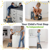 Children's wooden footstool