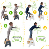 Children's wooden footstool