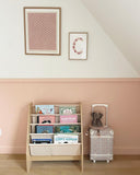 Children's wooden bookshelf