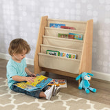 Children's wooden bookshelf