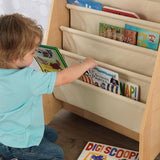 Children's wooden bookshelf